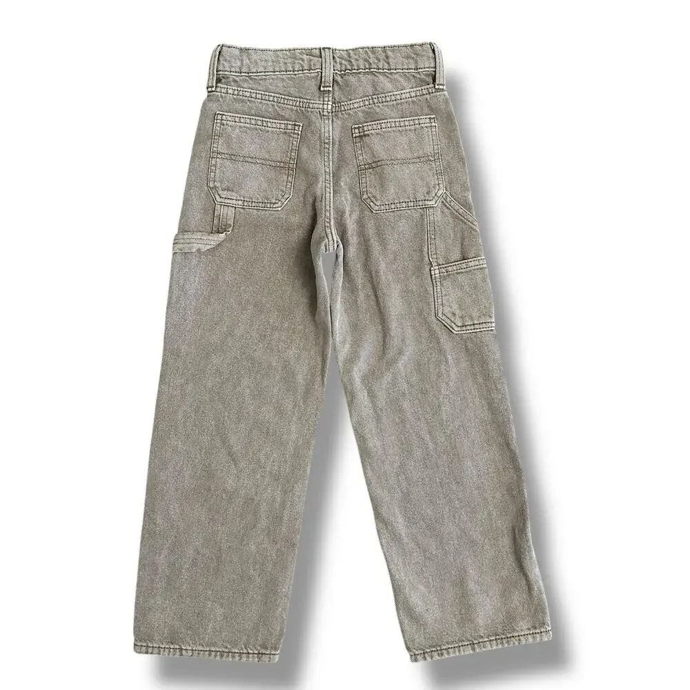 Old Navy‎ Baggy Carpenter Jeans Kids’ Size 7, Light Brown Wash, 100% Cotton, NWT